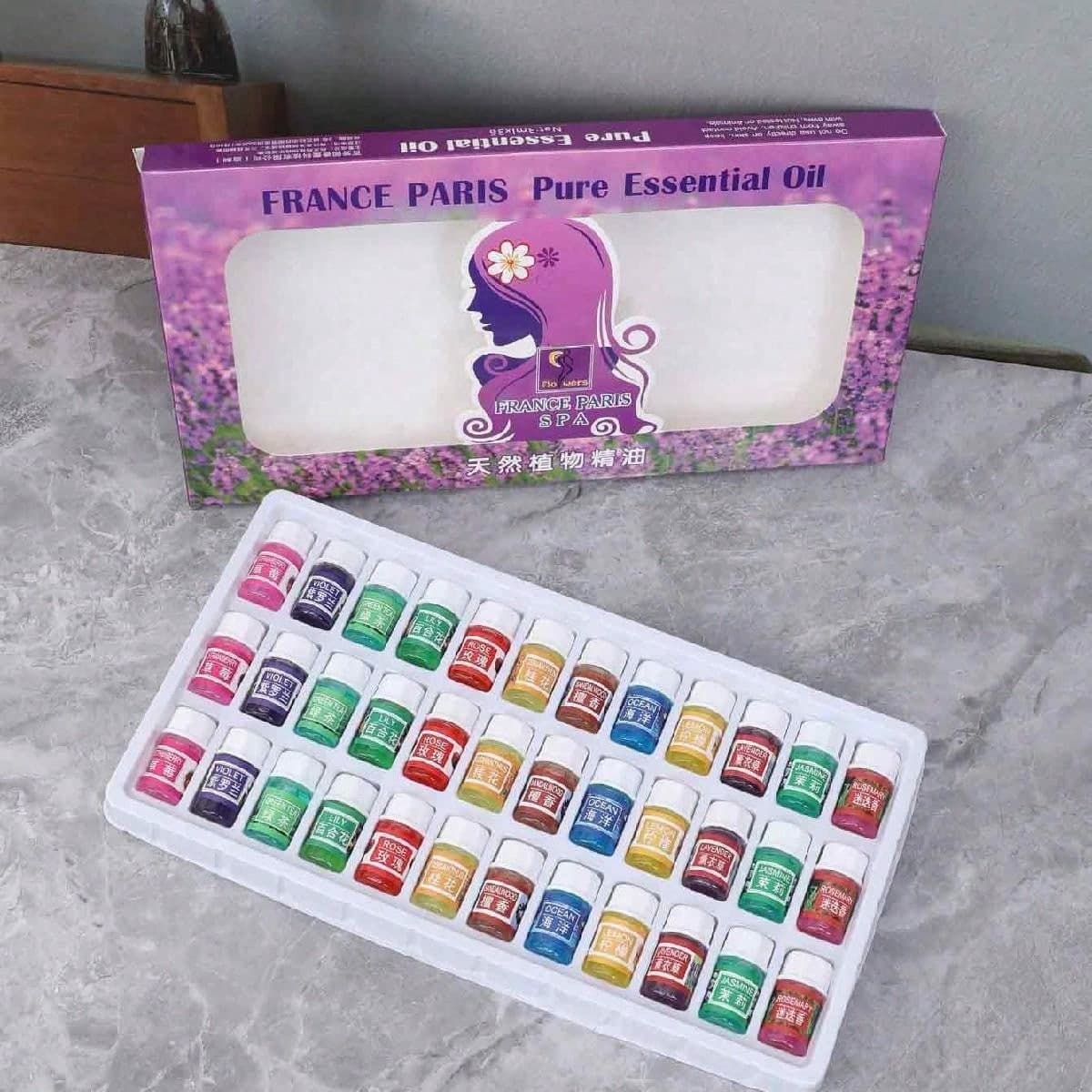 36 Pièces Huiles essentielles organiques pour diffuseur de voiture et de maison, ensemble d'huiles essentielles pour humidificateurs, massage,