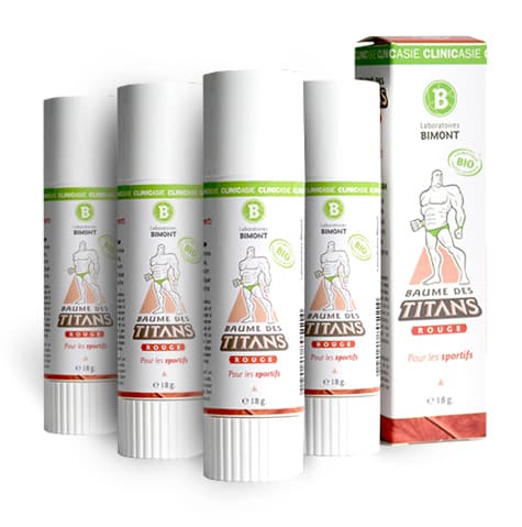 Baume des Titans Rouge B - 100% naturel Les 4 sticks