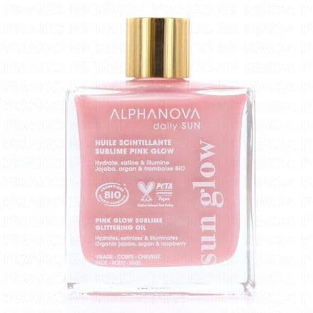 ALPHANOVA Daily Sun - Huile sublime scintillante pink glow bio 50ml